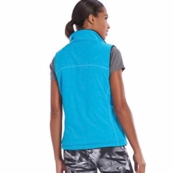 FILA SPORT Vest Reversible Fleece Sleeveless Black Aqua Sizes L XL - Picture 4 of 5